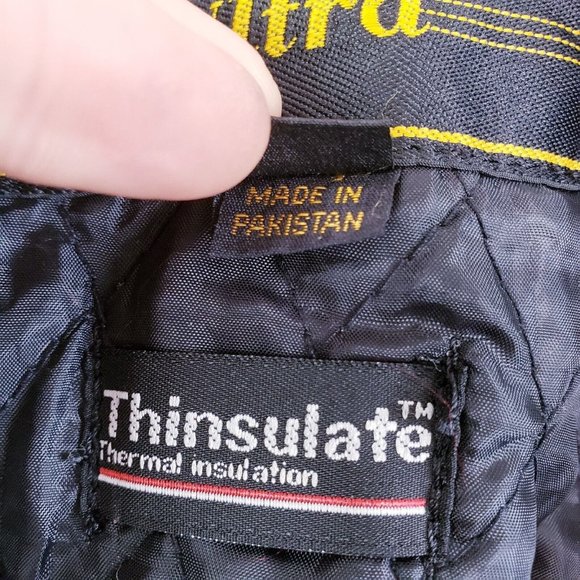 Unik Ultra Black Leather Motorcycle Biker Jacket  Insulated Size Large - Picture 12 of 13